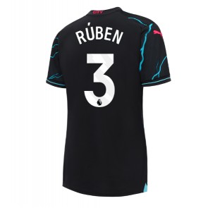 Lacne Ženy Futbalové dres Manchester City Ruben Dias #3 2023-24 Krátky Rukáv - Tretina